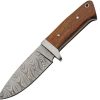 Damascus Hunter Wood DP 4" Damascus Steel Fixed Blade Knife