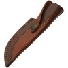 Damascus Hunter Wood DP 4" Damascus Steel Fixed Blade Knife