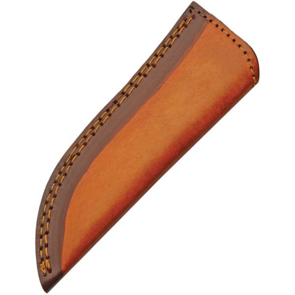 Damascus Hunter Fixed Blade - Brown Wood Full Tang