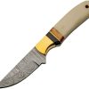 DM1340.jpg Damascus Autumn Hunter Fixed Blade - Bone Handle