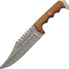 Damascus Stitch Back Hunter 6.75" Damascus Steel Fixed Blade Knife