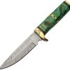 DM1345.jpg Damascus Brass Forest Hunter Fixed Blade Knife Damascus Steel