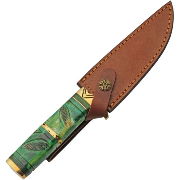 DM1345_add_02.jpg Damascus Brass Forest Hunter Fixed Blade Knife Damascus Steel