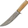 Damascus Bare Sycamore Hunter Fixed Blade Knife 7.75" Damascus Steel