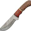 DM1348.jpg Damascus Studded Wood Skinner - Brass Hardware