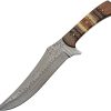 Damascus Mojave Hunter 7.5" Damascus Steel Fixed Blade Knife