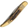 Damascus Toothpick Stag - Folding Clip Blade