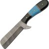 Damascus Razor Hunter Turquoise 4" Fixed Blade Knife