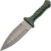 DM1371GN.jpg Damascus Fixed Blade Green 10.5" Damascus Steel Hunting Knife