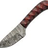 DM1377RD.jpg Damascus Boy's Skinner Red - 3 inch Damascus Blade
