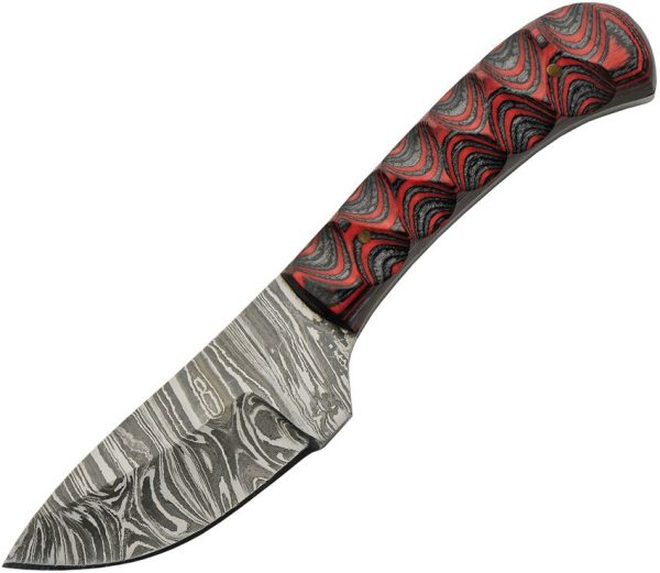 DM1377RD.jpg Damascus Boy's Skinner Red - 3 inch Damascus Blade