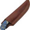 Damascus Sky Blue Hunter - 4 inch Damascus Blade