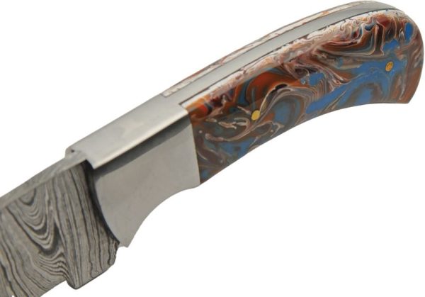 Damascus Space Hunter - 4 inch Damascus Blade