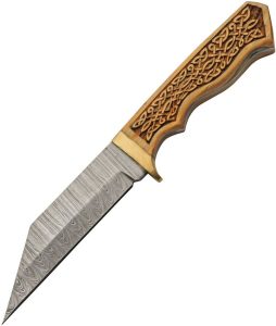 DM1387.jpg Damascus Celtic Tanto - 4.5 inch Modified Tanto