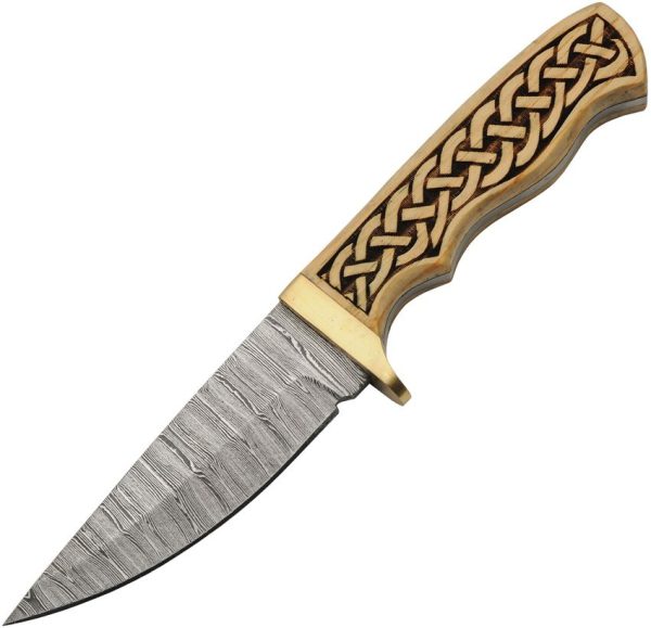 Damascus Celtic Band Hunter - 4 inch Blade