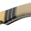Damascus Admiral Fixed Blade Bone Blue 4.5" Damascus Steel