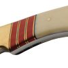 Damascus Admiral Fixed Blade Knife 4.5" Damascus Steel Red Bone