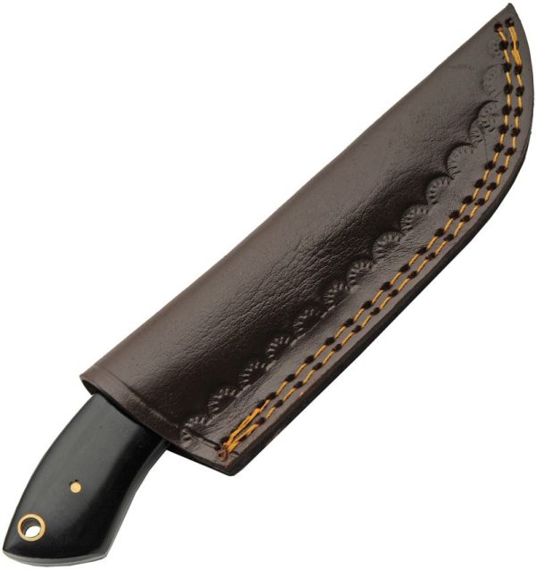Damascus Eld Stag Skinner - Stag Bone Handle