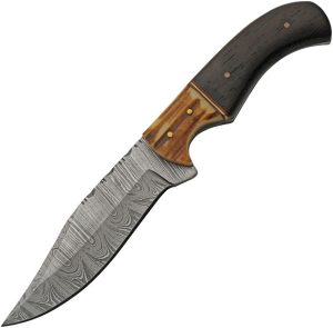 DM1400.jpg Damascus Eld Stag Hunter - Clip Point Blade