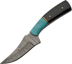 Damascus Turquoise Trailing Point - Resin Handle