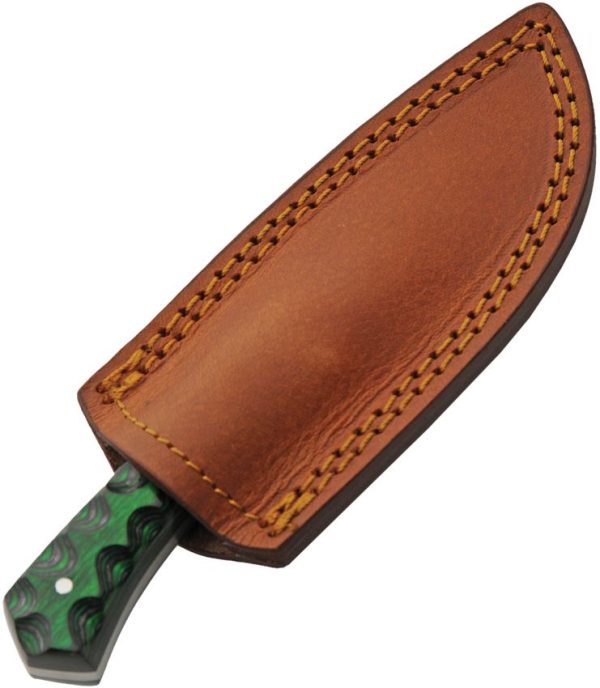 DM1404GN_add_02.jpg Damascus Skinner Green and Black - Pakkawood Handle