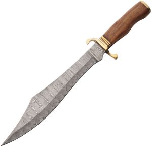 Damascus Scimitar Hunter 12" Damascus Steel Fixed Blade Knife