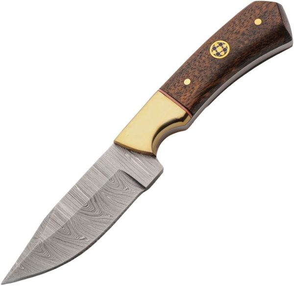 Damascus Bronze Baron Hunter Full Tang - Walnut