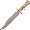 Damascus Bone Collector Bowie 10" Damascus Steel Fixed Blade Knife