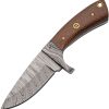 Damascus Fixed Blade Brown Micarta - 3 inch Drop Point