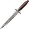 Damascus Tanners Edge Dagger 7.75" Double Edge Fixed Blade