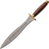 Damascus Spearpoint Dagger 9.75" Double Edge Fixed Blade