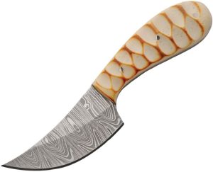 DM1429BO.jpg Damascus Skinner Burnt Bone - Full Tang Fixed Blade