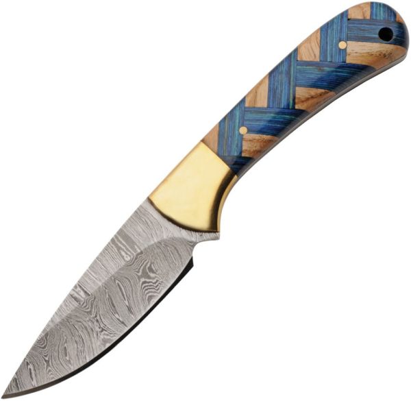 DM1431.jpg Damascus Braided Sapphire Skinner - 3 inch Blade