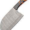 Damascus BraidedCleaver Fixed Blade Knife Pakistan Made