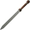 Damascus Rosewood Sword 20.5" Double Edged Blade Fixed Blade