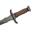 Damascus Needle Tooth Wired Sword 30" Fixed Blade Damascus Steel