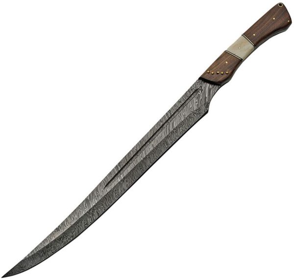 Damascus Small Sword 15" Damascus Steel Blade Full Tang Fixed Blade