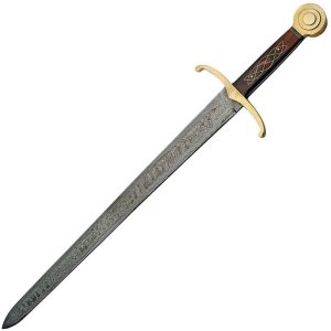 Damascus Sword 23" Double Edge Damascus Steel Full Tang Blade