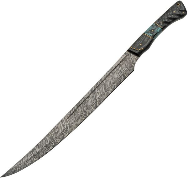 Damascus Windbreaker Sword 15" Damascus Steel Blade Fixed Blade
