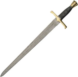 Damascus Garth Sword 23" Double Edge Damascus Steel Fixed Blade