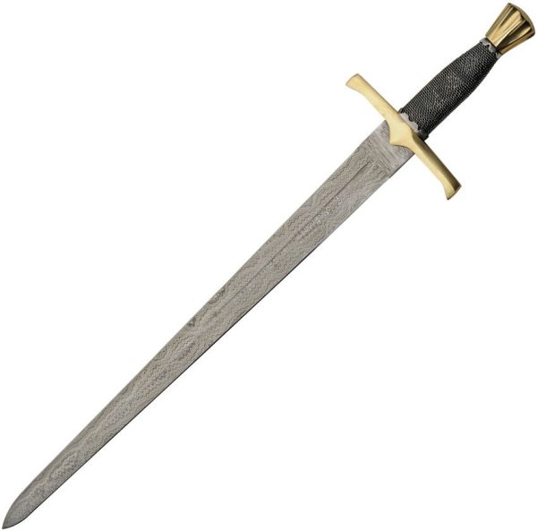 Damascus Garth Sword 23" Double Edge Damascus Steel Fixed Blade