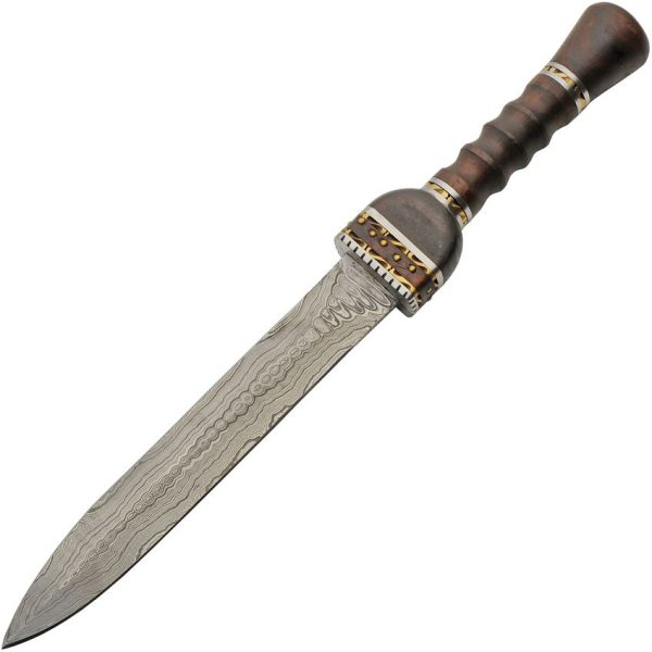 DM5032.jpg Damascus Fancy Short Sword 9.5" Damascus Steel Blade Fixed Blade
