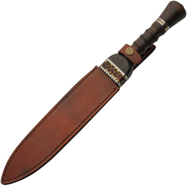 DM5032_add_02.jpg Damascus Fancy Short Sword 9.5" Damascus Steel Blade Fixed Blade