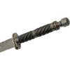 Damascus Twisted Short Sword 14.5" Damascus Blade Fixed Knife