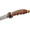 Damascus Saber Brass/Wood Fixed Blade Knife 14.5" Damascus Steel