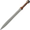 Damascus Xiphos Style Sword 17.5" Damascus Steel Blade Fixed