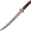 Damascus Fafnir Short Sword 15.25" Damascus Steel Fixed Blade