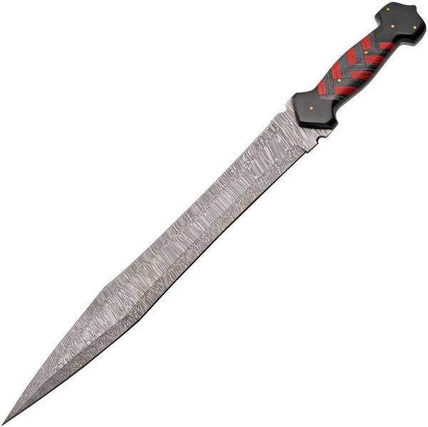 Damascus Braided Ruby Short Sword Fixed Blade Pakistan