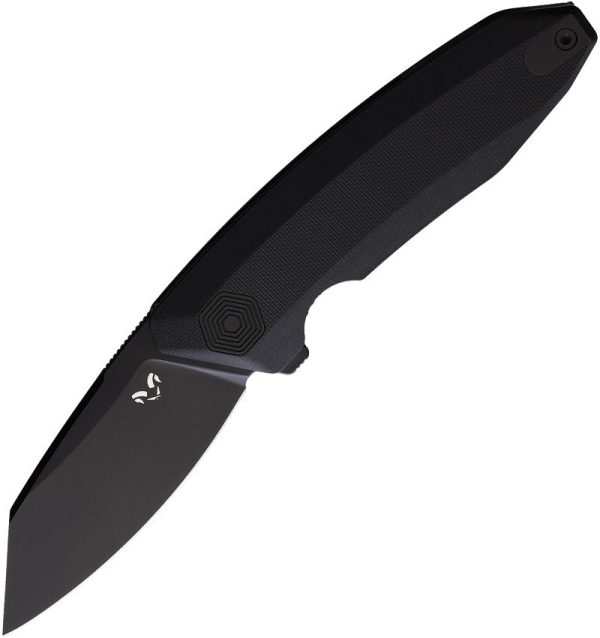 Damned Designs Linerlock Black G10 Stonewash Blade