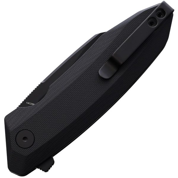 Damned Designs Linerlock Black G10 Stonewash Blade